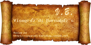 Visegrádi Barnabás névjegykártya
